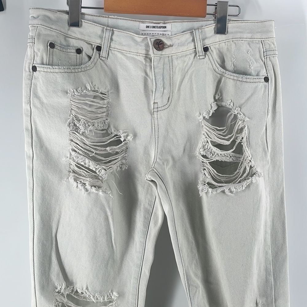 ONE X Oneteaspoon jeans awesome baggies distressed jeans sz 31 - Picture 10 of 11